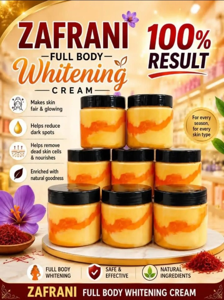 Zafrani Cream Whitening 250 Gram For Skin Whitening With Convenient Pack Size For Regular Use